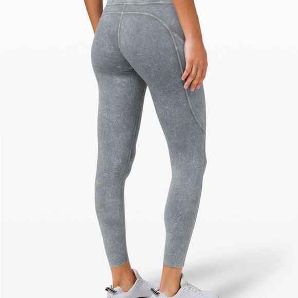Lululemon Fast and Free High Rise Tight 25" Ice Wash Asphalt Grey 6 - Picture 2 of 9